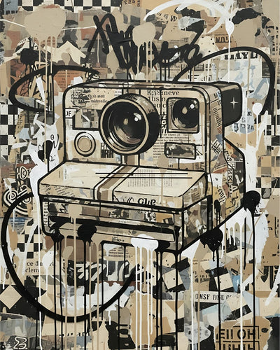 Neutral Retro Pop Art