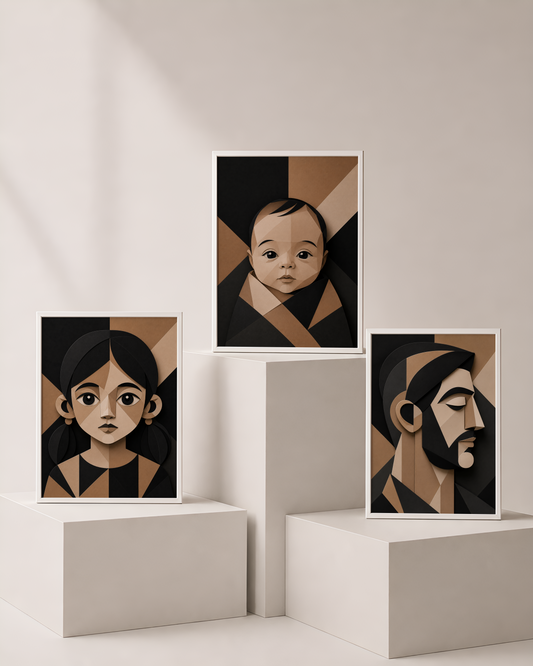 Visage Art Bundle 4 | Abstract Printable Wall Art by Syneva Art Studio