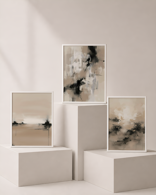 Neutral Art Bundle 1 | Abstract Printable Wall Art by Syneva Art Studio