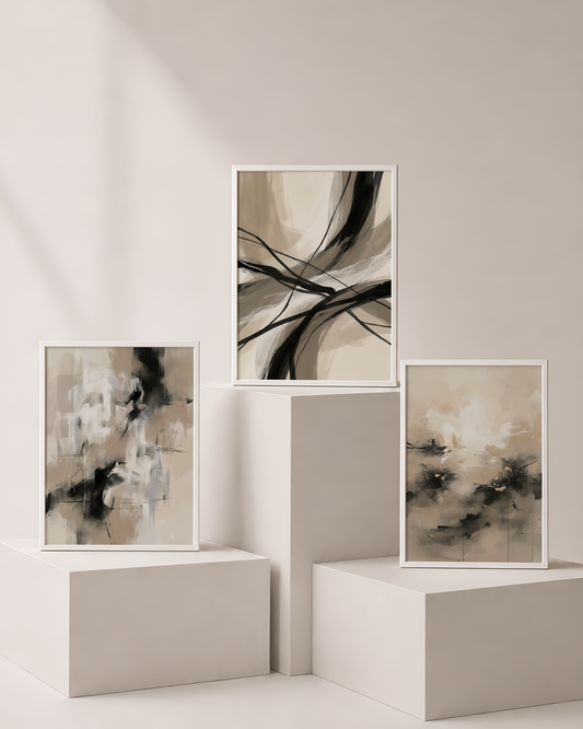 Neutral Art Bundle 2 | Abstract Printable Wall Art by Syneva Art Studio