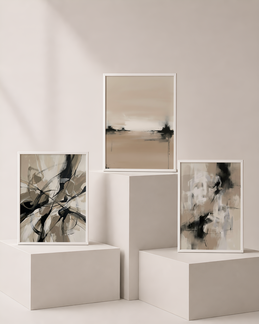 Neutral Art Bundle 3 | Abstract Printable Wall Art by Syneva Art Studio