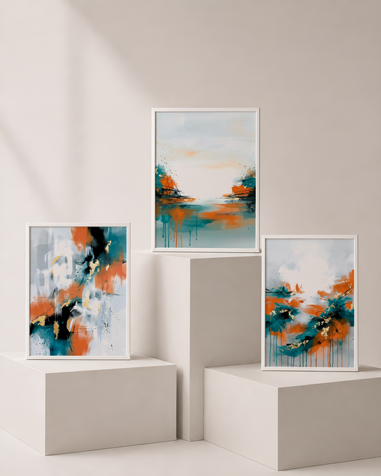 Chromatic Art Bundle 1 | Abstract Printable Wall Art by Syneva Art Studio