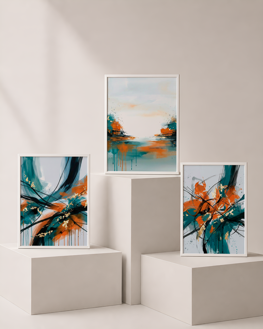 Chromatic Art Bundle 2 | Abstract Printable Wall Art by Syneva Art Studio
