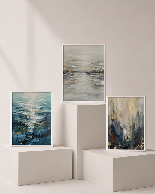 Elemental Art Bundle 1 | Abstract Printable Wall Art by Syneva Art Studio