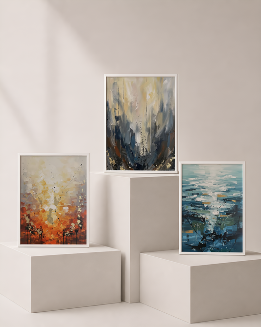 Elemental Art Bundle 3 | Abstract Printable Wall Art by Syneva Art Studio