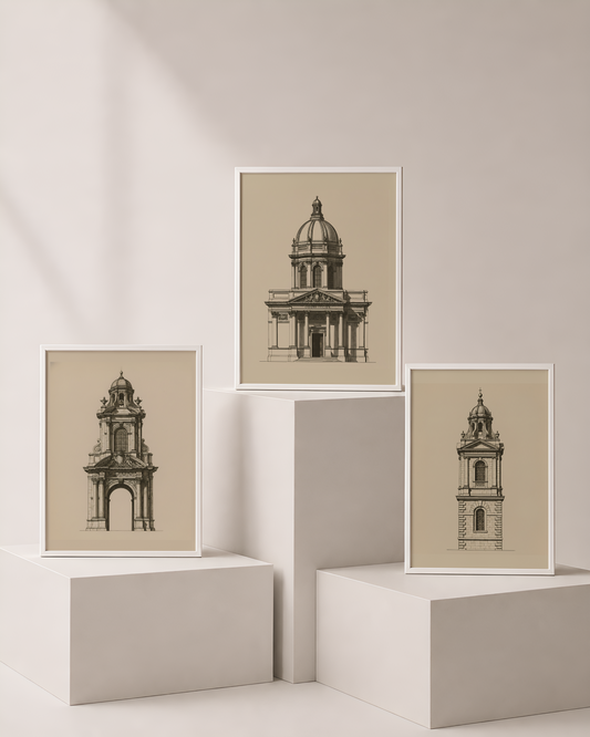 Grand Entrances Art Bundle 2 | Architectural Sketches Printable Wall Art by Syneva Art Studio