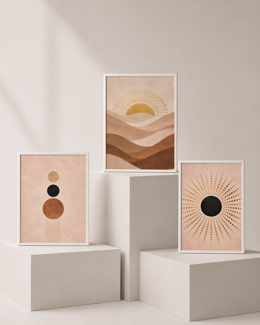Geometric Minimalism Art Bundle 1 | Bohemian Printable Wall Art by Syneva Art Studio