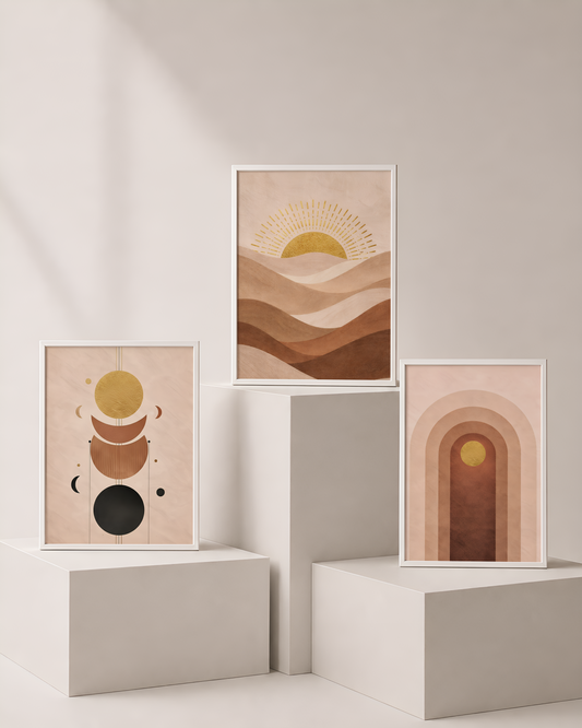 Geometric Minimalism Art Bundle 2 | Bohemian Printable Wall Art by Syneva Art Studio