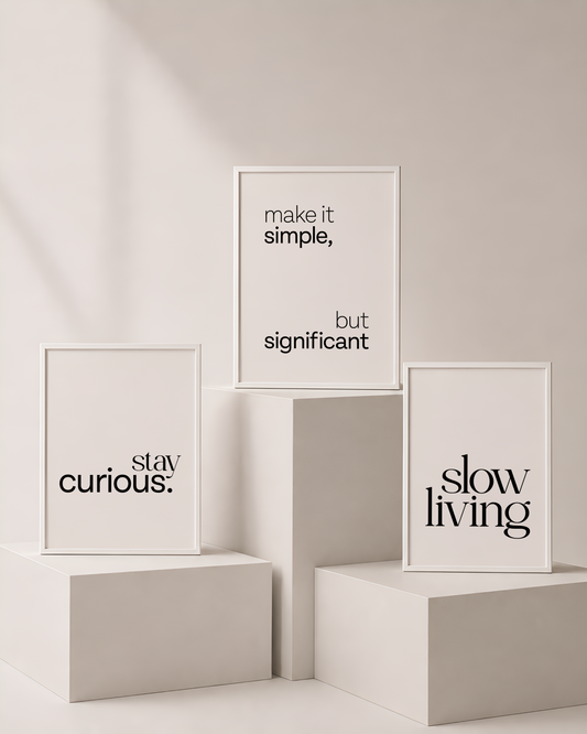 Letterform Art Bundle 4 | Typography Printable Wall Art by Syneva Art Studio