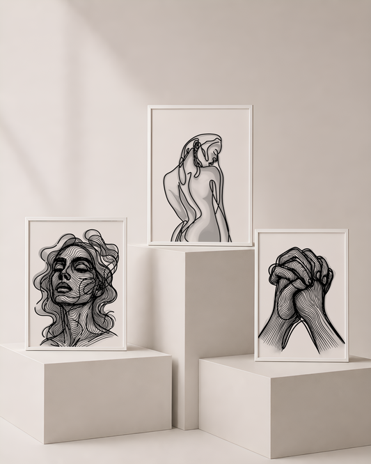 Minimalist Line Art Bundle 1 | Minimalist Line Printable Wall Art by Syneva Art Studio