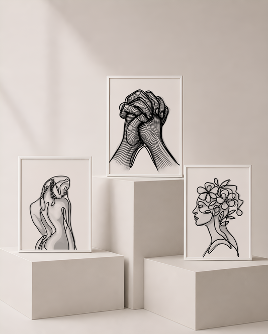 Minimalist Line Art Bundle 2 | Minimalist Line Printable Wall Art by Syneva Art Studio