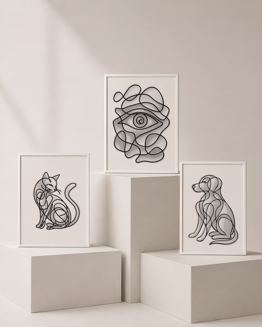 Minimalist Line Art Bundle 3 | Minimalist Line Printable Wall Art by Syneva Art Studio