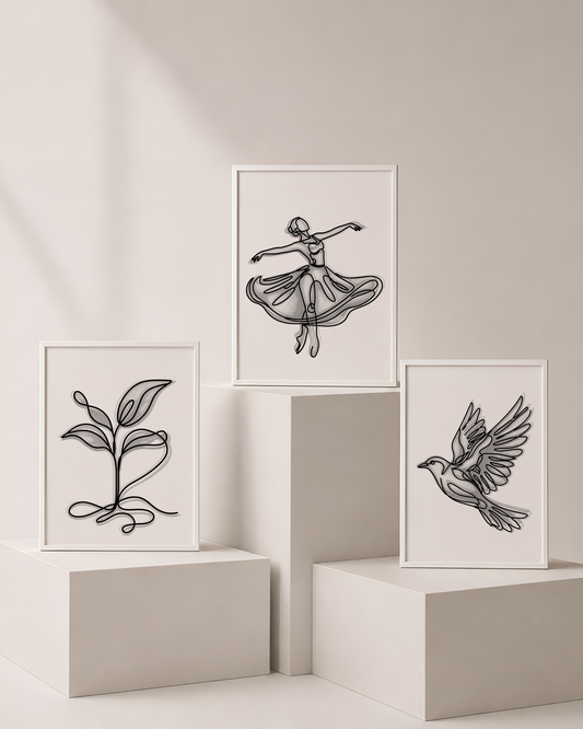 Minimalist Line Art Bundle 5 | Minimalist Line Printable Wall Art by Syneva Art Studio