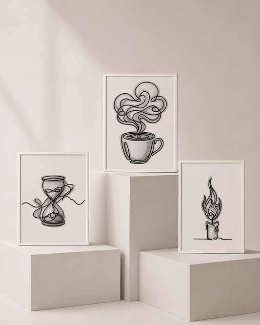 Minimalist Line Art Bundle 6 | Minimalist Line Printable Wall Art by Syneva Art Studio