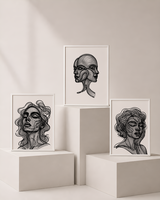 Minimalist Line Art Bundle 7 | Minimalist Line Printable Wall Art by Syneva Art Studio