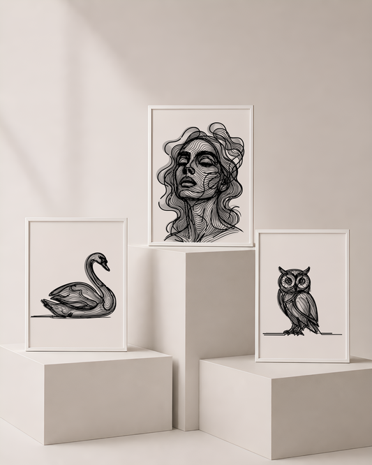 Minimalist Line Art Bundle 8 | Minimalist Line Printable Wall Art by Syneva Art Studio