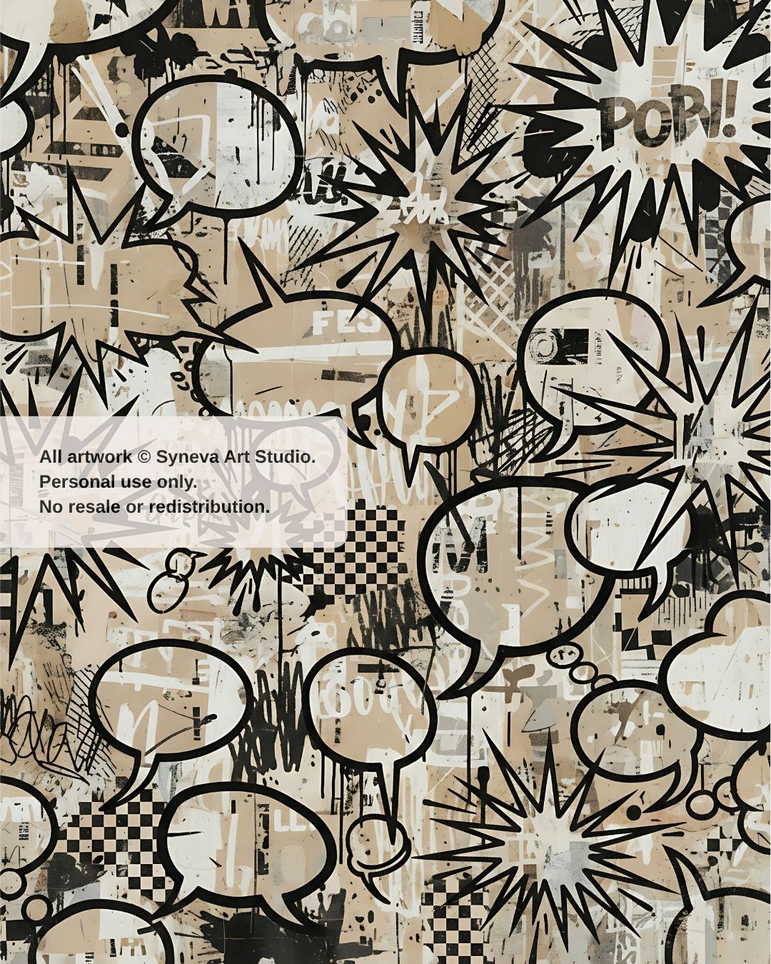 Pop Art: Neutral Retro No. 1